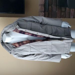 🆕️VINTAGE Sears Roebuck & Co. Tan Flannel Lined Insulated Winter Jacket SIZE:38